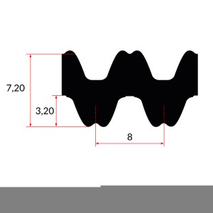 Pas Zębaty DS8M-1760/25mm BANDO