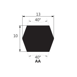 Pas klinowy dwustronny AA 1884 AA72