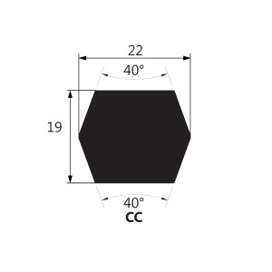 Pas klinowy dwustronny CC 3307