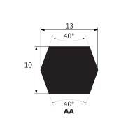 Pas klinowy dwustronny AA 2210 LA MITSUBOSHI DUBLV