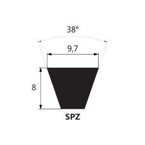 Pas klinowy SPZ 950 Lw Optibelt SK
