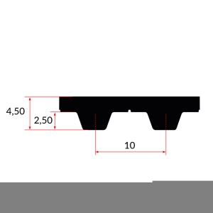 Pas zębaty T10-610/16mm